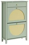 SoBuy Schuhschrank, Schuhkipper, Schuhregal mit 1 Schublade Gr&uuml;n 62x25x97cm Modern