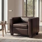 Sessel Loungesessel Lille ~ Kunstleder, coffee