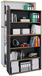 VCM Holzregal stehend platzsparender Aktenschrank Ma&szlig;e ca. B. 100 x H. 183 x T.