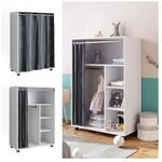 Vicco mobiler Kinderkleiderschrank Dielenschrank Garderobe Doros Wei&szlig; modern 100 x