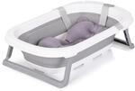 Chipolino Babywanne Isla mit Badekissen faltbar, integrierter Wasserablauf grau
