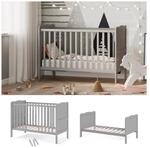 VitaliSpa Gitterbett Babybett Kinderbett Tobi Kombinationsbett umbaubar Wei&szlig;