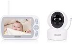 Chipolino Babyphone Duo View Kamera Monitor 5 Zoll Musik Alarm Nachtsicht VOX wei&szlig;