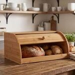 Brotkasten MCW-B80, Brotkiste Brotbeh&auml;lter Brotkorb Brotaufbewahrung, Bambus