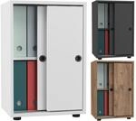 VCM B&uuml;roschrank mit 2 F&auml;chern moderner Aktenschrank mit Schiebet&uuml;ren Ma&szlig;e ca.