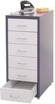 Rollcontainer Preston T851, Schubladenschrank Stahlschrank, 69x28x41cm 6 Schubladen ~