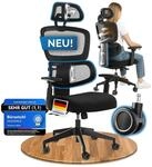 DESKSPACE Move Ergonomischer B&uuml;rostuhl - 150 kg, Schwarz
