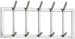Wandgarderobe FineBuy Garderobe Metall 65 cm Silber Flur Hakenleiste Paneel