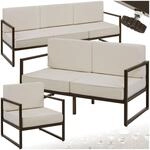 tectake&reg; Garten-Loungeset, f&uuml;r 6 Personen, Dicke der Sitzpolster 14 cm,