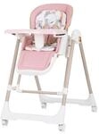 Chipolino Kinderhochstuhl 2 in 1 Milk Shake, verstellbar, Babyschaukel, R&auml;der rosa