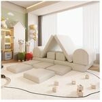 HOME DELUXE Spielsofa LIV inkl. Stapelsteine - Cord Beige