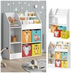 Vicco Kinderregal B&uuml;cherregal Wandregal Luigi Wei&szlig; 100x114 cm modern Faltbox