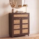 Kommode MCW-P54, Schrank Sideboard Highboard, MDF Melamin Wasserhyazinthefront