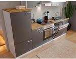 Respekta K&uuml;chenzeile KB280WGC 280 cm Wei&szlig; - Grau mit Glaskeramik