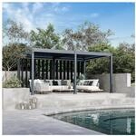 Weide Sichtschutzwand 2,65 M Pergola Seitenwand Mit Lamellen Anthrazit2.65 Meter