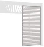 Weide Horizontale Lamellenwand F&uuml;r Pergola Aus Aluminium 3 Ma&szlig;e Ivory Sand1.13
