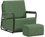 SoBuy Sessel, Liegesessel, Relaxsessel mit Schlaffunktion Dunkelgr&uuml;n 59x74x78cm