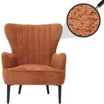 Lounge-Sessel MCW-K37, Cocktail-/Ohrensessel Polsterstuhl Retro Vintage Stoff