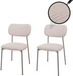2er-Set Esszimmerstuhl MCW-O26, K&uuml;chenstuhl Polsterstuhl Stuhl, Cord (330g/m&sup2;)