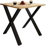 VCM Premium Holz Esstisch H. 76 x B. 80 x T. 50 cm K&uuml;chentisch Speisetisch Tisch