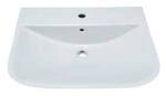 sanicomfort Waschbecken Rivo 60 cm wei&szlig; matt, H&auml;nge Waschtisch aus Keramik