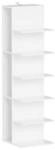 SoBuy B&uuml;cherregal, Eckregal mit 7 Regalb&ouml;den Wei&szlig; 30x32,5x110,5cm Minimalistisch