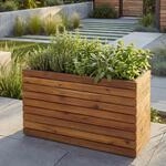 Pflanzkasten MCW-L21, Pflanzk&uuml;bel Blumentopf Hochbeet, eckig 41x63x23cm Outdoor