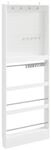 SoBuy Flurschrank mit Schuhregal und Garderobe, Wandgarderobe mit 4 Regalb&ouml;den Wei&szlig;