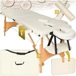 tectake&reg; 2 Zonen Massageliege-Set, Breite 61 cm, Polsterung 5 cm, mit Holzgestell,