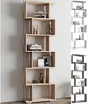 VCM Holz Raumteiler Stand Regal B&uuml;cherregal Deko B&uuml;cher 6 F&auml;cher Standregal Palusa