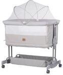 Chipolino Beistellbett Zen 2 in 1, Babybett, Schaukelfunktion, 7 H&ouml;hen, R&auml;der