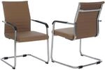 2er-Set Besucherstuhl MCW-Q85, Konferenzstuhl Freischwinger, Metall Kunstleder...