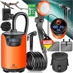 KESSER&reg; Campingdusche Solardusche mit Pumpe & wiederaufladbarem Akku 8000mAh...