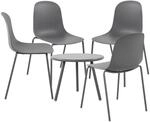 CLP 4er Sitzgruppe Mindin I Garten-Set 4x Stuhl stapelbar und 1x Tisch I...