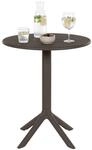 CLP Gartentisch Lacota rund 60 cm, aus wetterfestem, UV-best&auml;ndigem Kunststoff,