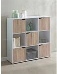 Sideboard &ndash; MASSA, 89x91x29&nbsp;cm, Sonoma, 9 F&auml;cher, 5 T&uuml;ren