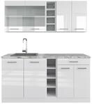 Vicco K&uuml;chenzeile K&uuml;chenblock Einbauk&uuml;che R-Line Single Wei&szlig; Hochglanz 160 cm