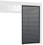 Weide Horizontale Lamellenwand F&uuml;r Pergola Aus Aluminium 3 Ma&szlig;e Anthrazit0.83 Meter