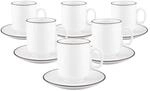 Seltmann Weiden Kaffeebecher mit Untertassen Sento Home Pure Lines 400 ml 6er...