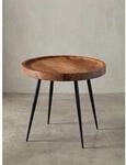 Beistelltisch &ndash; Massivholz, Metall, 46x40x46 cm, Industrial Stil