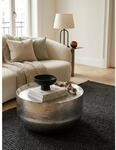 Couchtisch Aluminium mit Hammerschlag-Muster, orientalischer Stil, rund, klein,