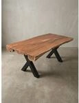 Esszimmertisch &ndash; Rechteckig Akazie Massivholz 200x100x77 cm Baumstammform