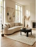 Couchtisch Schwarz Mango Massivholz Rund 60x36x60 cm Orientalisch