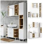 Vicco Badm&ouml;bel Set Aquis Bad Spiegel Waschtischunterschrank Badschrank Wei&szlig;