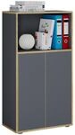 VCM Holz B&uuml;roschrank Ordner Aktenschrank B&uuml;rom&ouml;bel Schrank Salia 3-fach...