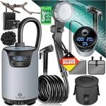 KESSER&reg; Campingdusche Solardusche mit Pumpe & wiederaufladbarem Akku 8000mAh...