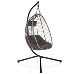 hjh LIVING H&auml;ngesessel COCOVA Stoff, PE-Rattan, Eisen