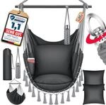 KESSER&reg; H&auml;ngesessel mit 2 Kissen Getr&auml;nkehalter & B&uuml;cherfach - Safari XXL