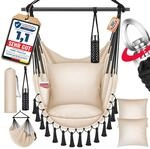 KESSER&reg; H&auml;ngesessel mit 2 Kissen Getr&auml;nkehalter & B&uuml;cherfach - Safari XXL