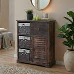 Kommode MCW-H21, Schrank Schubladenkommode, Massiv-Holz Korb-Schublade 80x60x30cm ~